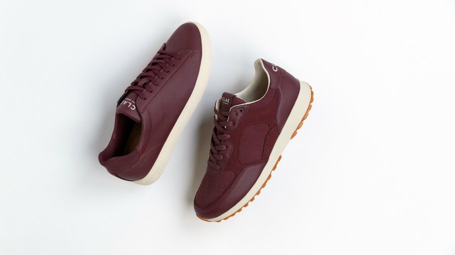 For the Autumn/Winter 2024 season, Clae will release two of its iconic styles, the Bradley and Joshua, in their most sustainable form yet: a grape leather alternative.